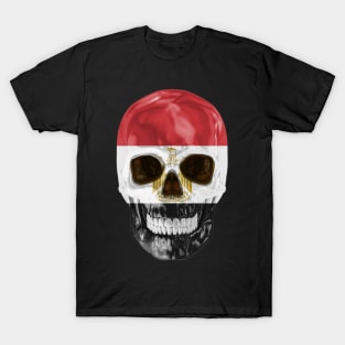 Egypt Flag Skull - Gift for Egyptian With Roots From Egypt T-Shirt